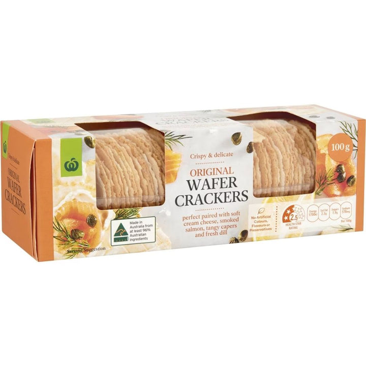 Woolworths Original Wafer Crackers, 100g