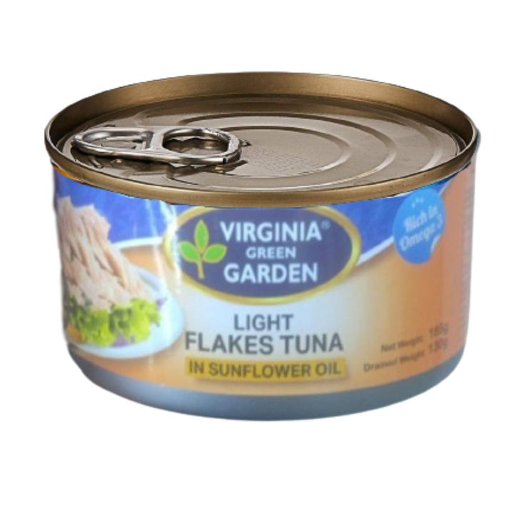 Virginia Green Garden Light Flakes Tuna in Sunflower Oil, 185g