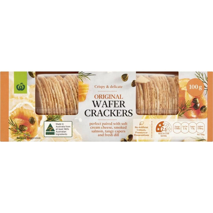 Woolworths Original Wafer Crackers, 100g