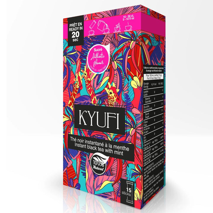 Kyufi Instant Black Tea With Mint - Authentic Recipe, 75g