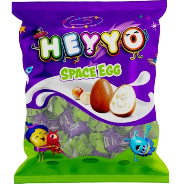 Heyyo Space Egg Candy With Milk Chocolate Nut, 125g