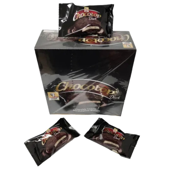 Alvien Chocotop Dark Chocolate Covered Marshmallow Biscuits, 24x20g