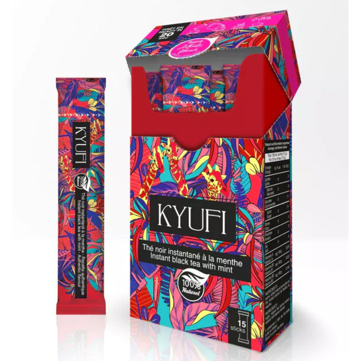 Kyufi Instant Black Tea With Mint - Authentic Recipe, 75g