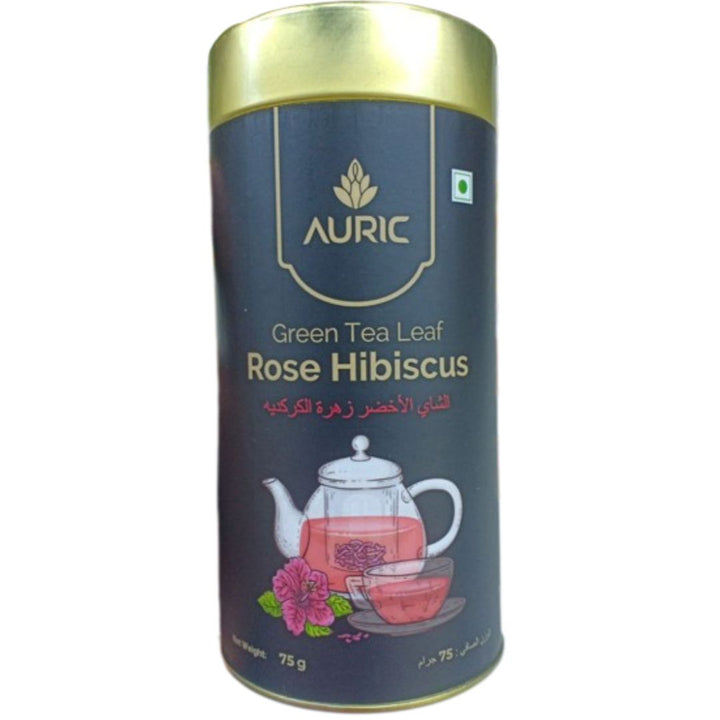 Auric Green Tea Leaf - Rose Hibiscus, 75g