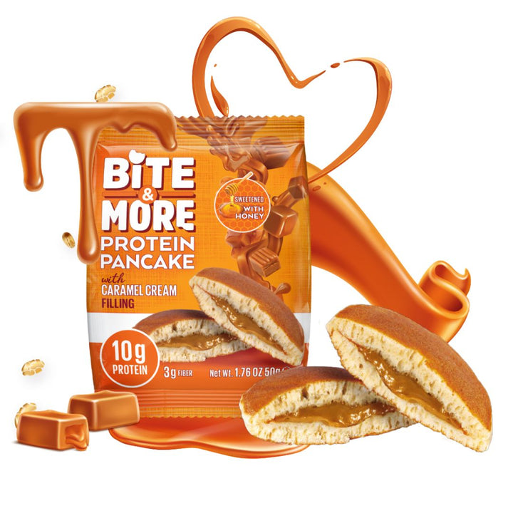 Bite & More Protein Pancake With Caramel Cream Filling 50