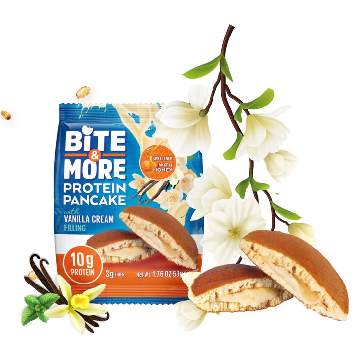 Bite & More Protein Pancake Vanilla Cream, 50g