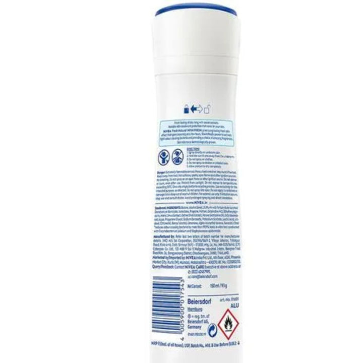 Nivea Fresh Natural Women Deodorant - Long Lasting Freshness & 48h Protection, 150 ml