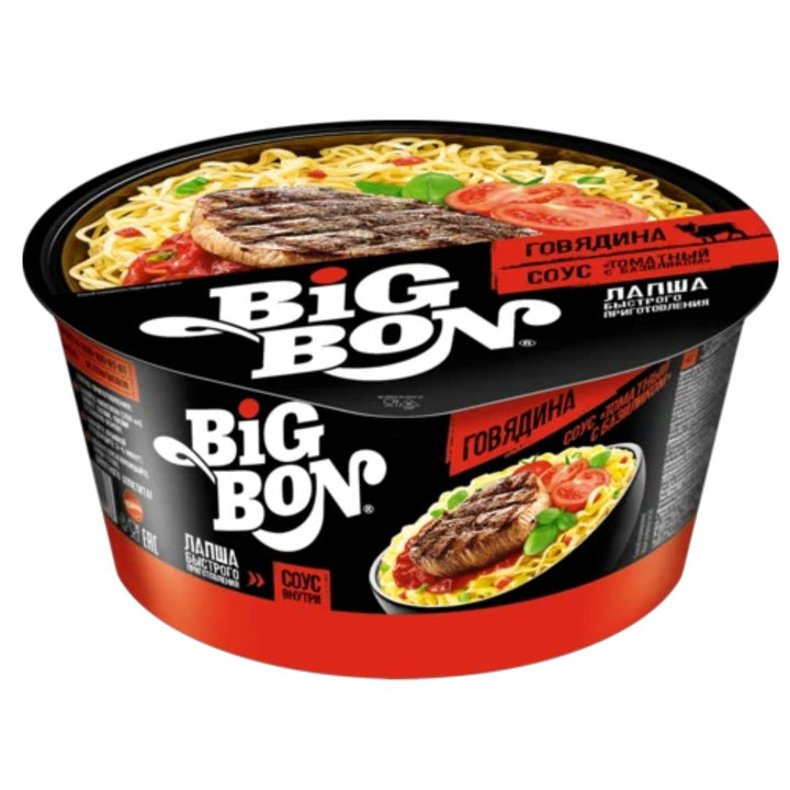 Bigbon Beef + Sauce with Basil Noodles, 85g