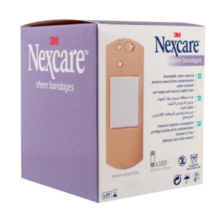 3m Nexcare sheer bandages, 100's