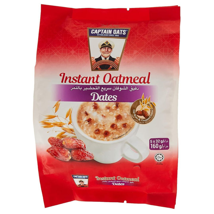 Captain Oats Instant Oatmeal With Dates, 160g