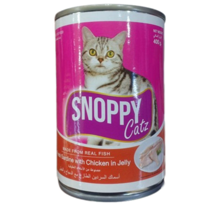 Snoppy Catz Fresh Sardine With Chicken in Jelly Cat Can, 400g