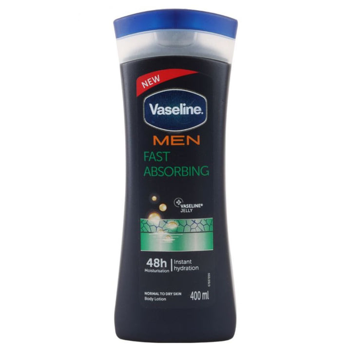 Vaseline Men Fast Absorbing Normal to Dry Skin Body Lotion, 400ml