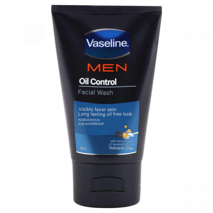 Vaseline Men Oil Control Face Wash With Micro-Droplets Jelly And Volcanic Clay, 100g