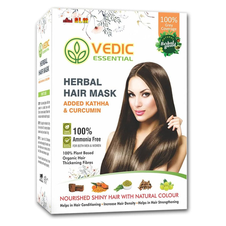 Vedic Essentials Herbal Hair Mask Add Katha & Curcumin, 60g