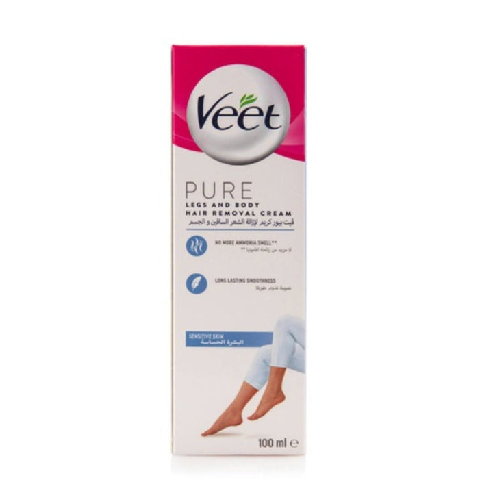 Veet Pure Legs And Body Hair Removal Cream, 100ml