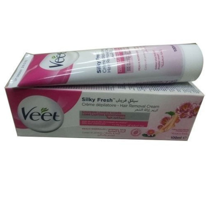 Veet Silky Fresh Pink Hair Removal Cream for Normal Skin, 100ml