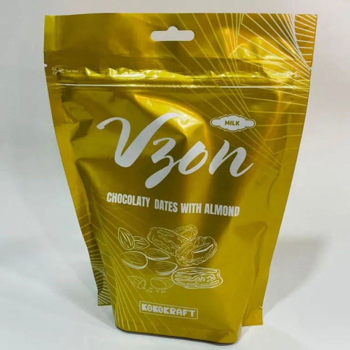 Vzon Milk Chocolate Dates With Almond, 300g