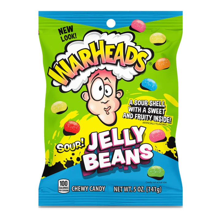 Warheads Sour Jelly Beans, 141g