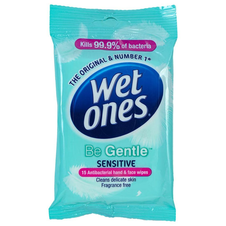 Wet Ones - Be Gentle Sensitive Hand & Body Wipes 3x15Pcs