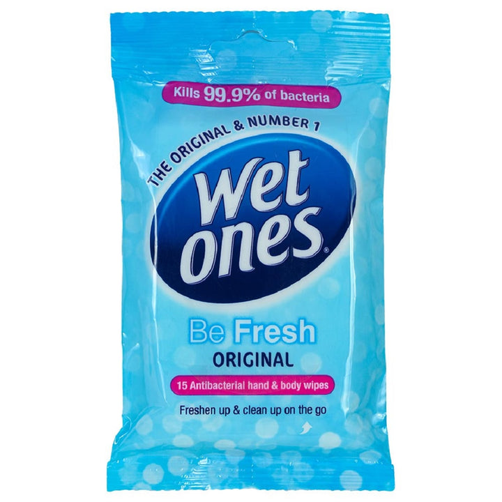 Wet Ones Be- Fresh Wipes Original Hand & Body wipes, 3x15 Pcs