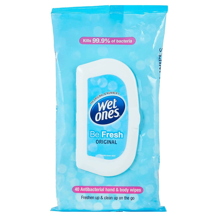 Wet Ones Be- Fresh  Wipes Original Hand & Body wipes, 40s