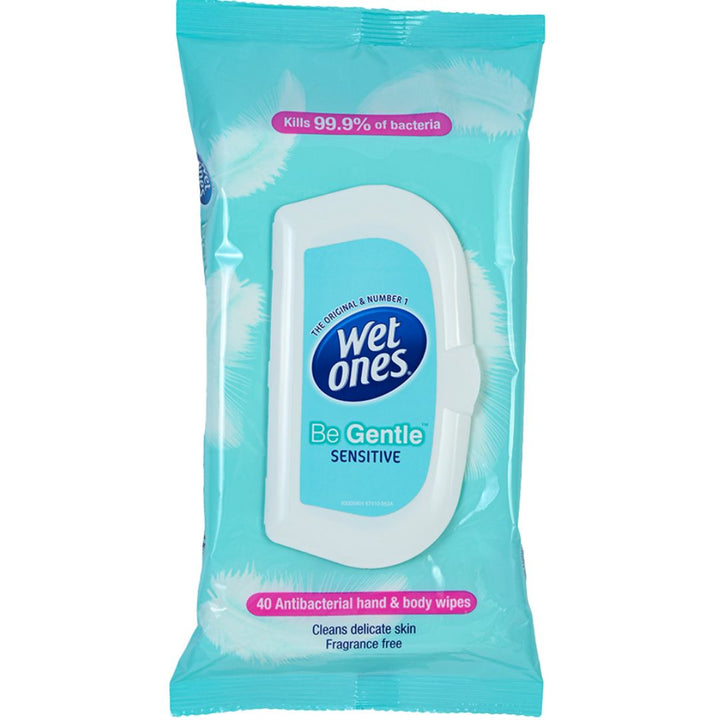 Wet Ones - Be Gentle Sensitive Hand, Face & Body Wipes 40s