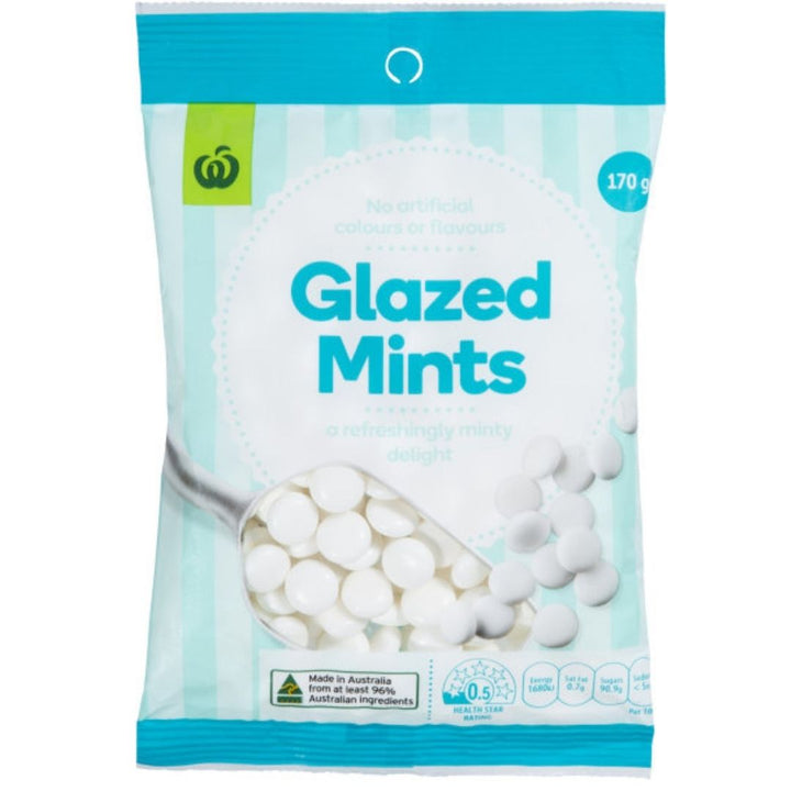 Woolworths Glazed Mints, 170g