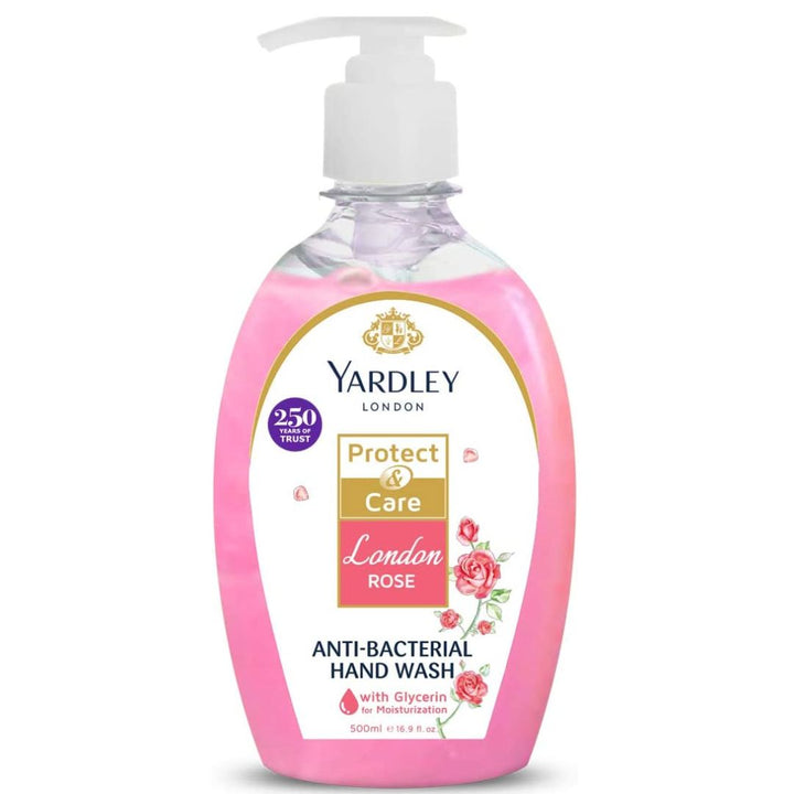 Yardley London Rose Antibacterial Handwash With 100% Germ Protection, 500 ml