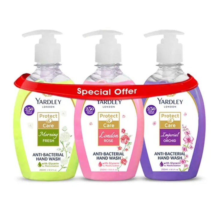 Yardley Pack Of 3 Antibacterial Handwash, 250ml