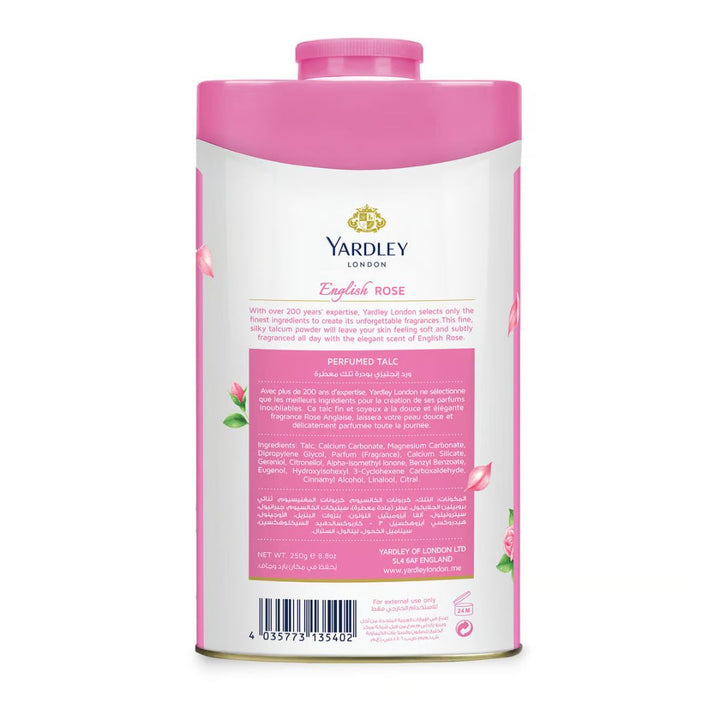 Yardley Perfumed Talc English Rose, 250g