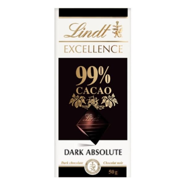 Lindt Excellence Absolute Dark 99%, 50g