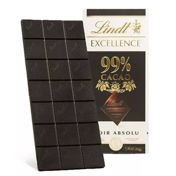 Lindt Excellence Absolute Dark 99%, 50g