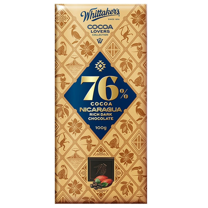 Whittaker's Cocoa Nicaragua Rich Dark Chocolate, 100g