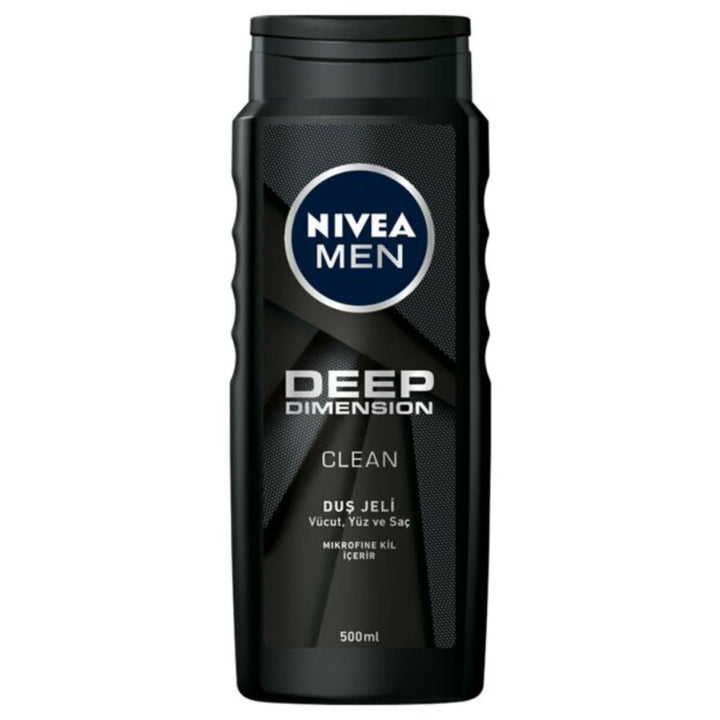 Nivea Men Deep Dimension Clean Shower Gel, 500ml