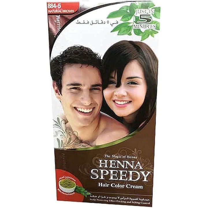 Henna Speedy Hair Color Cream Natural Brown, 120+60g