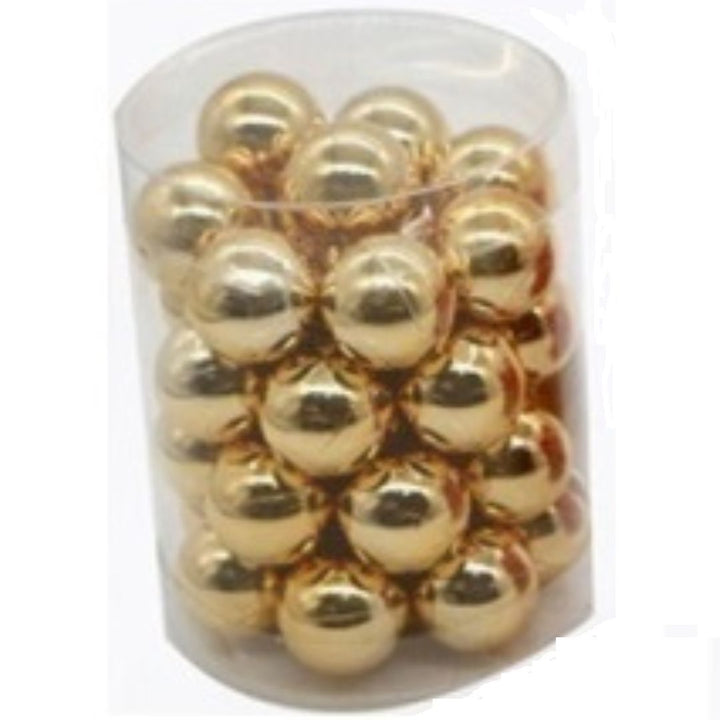 Christmas Tree Balls Ornaments, Gold, 2.5cm, 32Pc