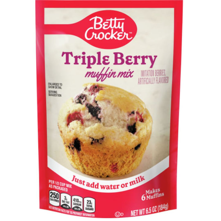 Betty Crocker Triple Berry Pouch Muffin Mixes, 184g