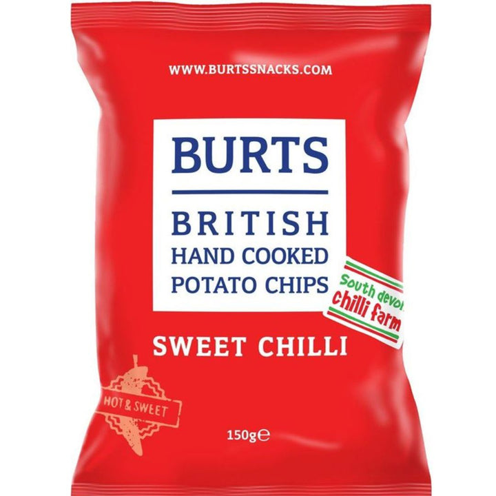 Burts British Hand Cooked Sweet Chili Potato Chips, 150g