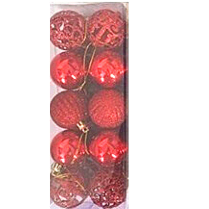 Sheen Christmas Ball Ornaments Decoration for Christmas Tree Decor (Red), 5cm, 20Pc