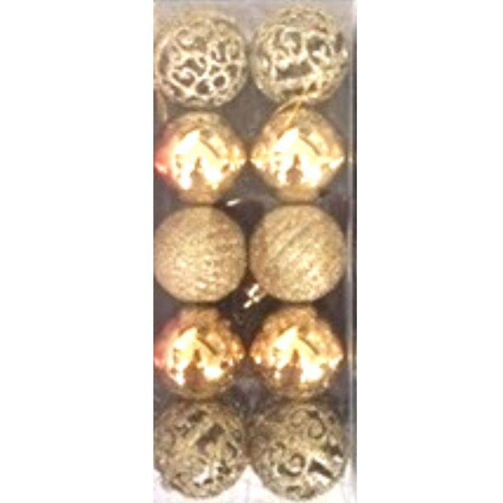 Sheen Christmas Ball Ornaments Decoration for Christmas Tree Decor (Golden), 5cm, 20Pc