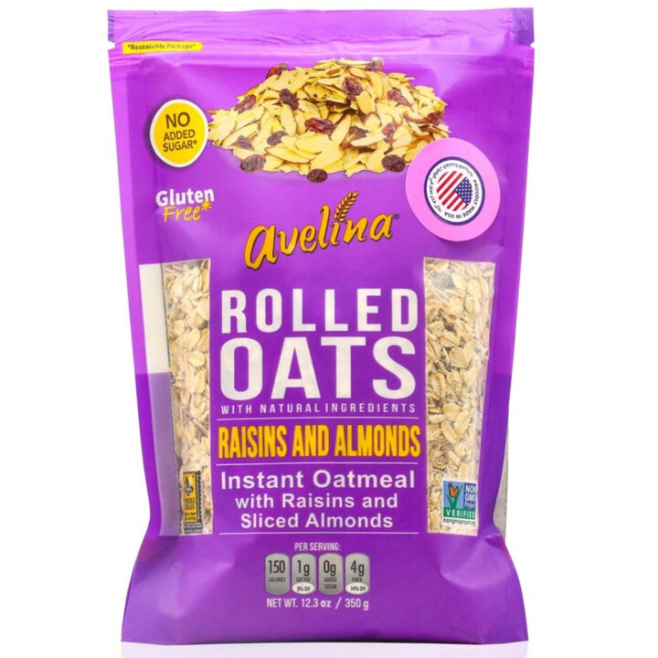 Avelina Instant Rolled Oats with Raisins and Almond, 350g