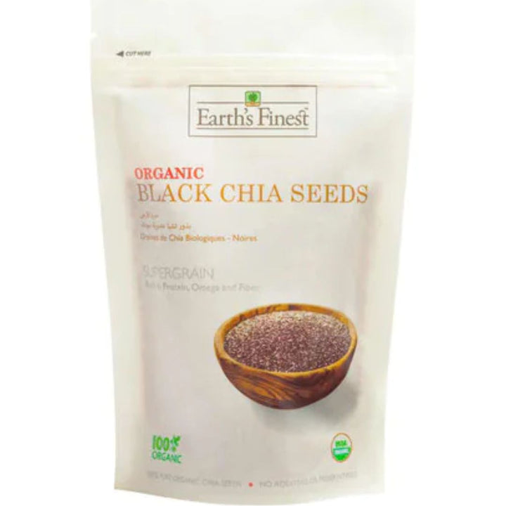 Earths Finest Organic Black Chia Seeds, 300g