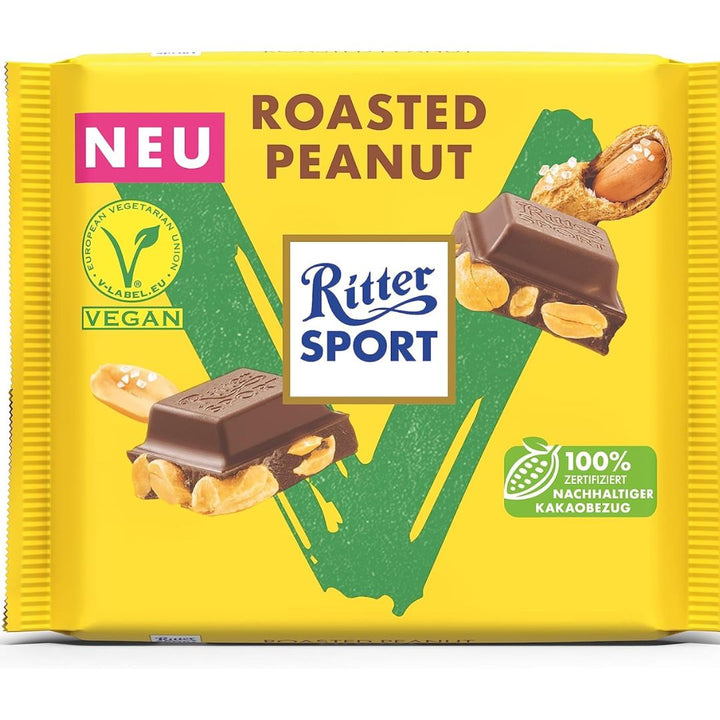 Ritter Sport Vegan Roasted Peanut Chocolate, 100g