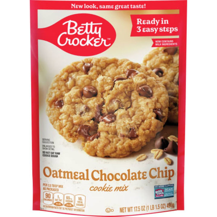 Betty Crocker Oatmeal Chocolate Chip Cookie Mix, 496g