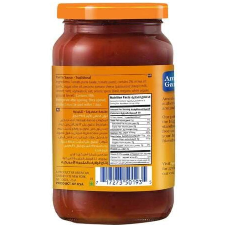 American Garden Traditional Pasta Sauce Natural, 397g