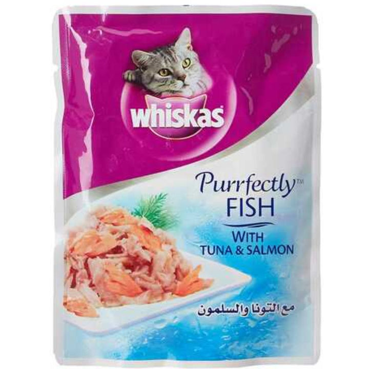 Whiskas Purrfectly Fish With Tuna And Salmon Cat Food, 85g