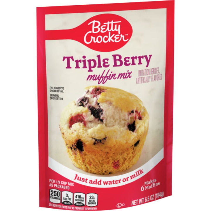 Betty Crocker Triple Berry Pouch Muffin Mixes, 184g