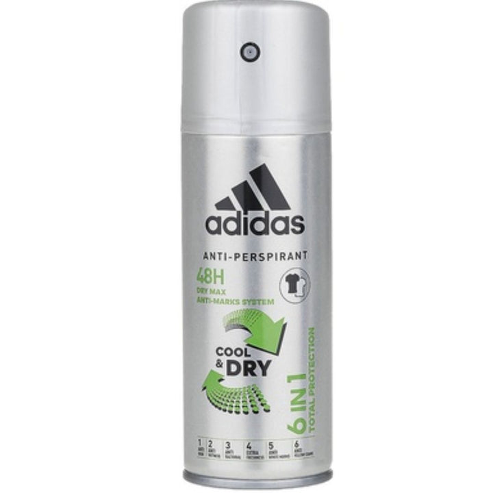 Adidas Cool & dry 6 In 1 Male Deodorant, 150ml