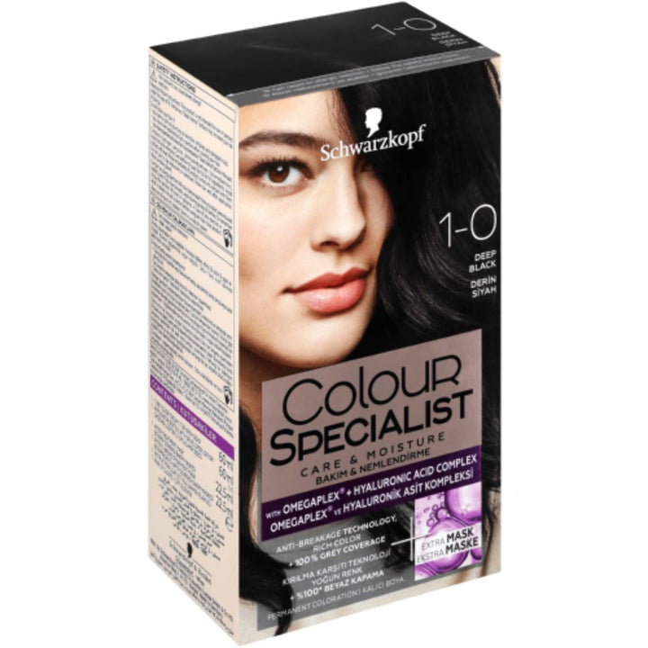 Schwarzkopf Colour Specialist Permanent Hair Colour 1-0 Deep Black