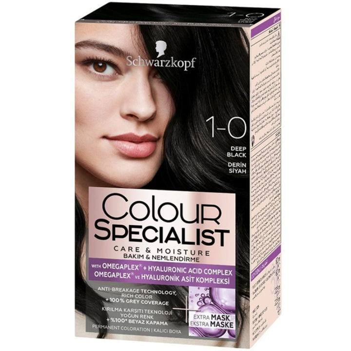 Schwarzkopf Colour Specialist Permanent Hair Colour 1-0 Deep Black